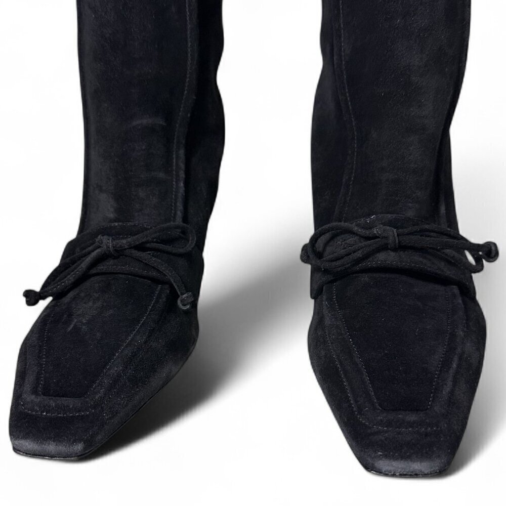 Burberry Women's Knee-High Suede Storm Boot with Bow EU 39 NEW IN BOX - Picture 3 of 16